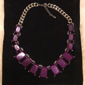 Purple Cube Statement Necklace